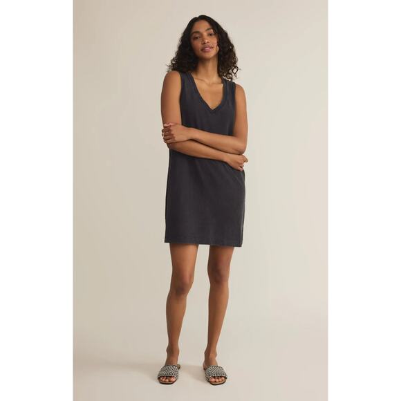 Z Supply Sloane V-Neck Mini Dress - Black NWT VARIOUS SIZES - Picture 6 of 6